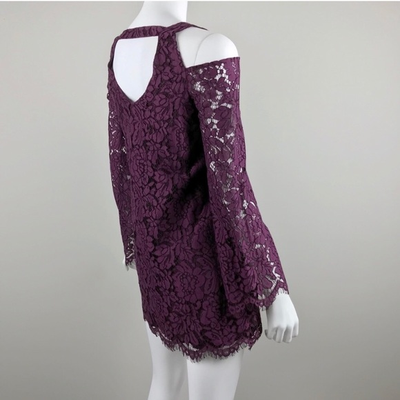 NEW {Chaser} Open Back Bell Sleeve Mini Dress - Picture 6 of 8